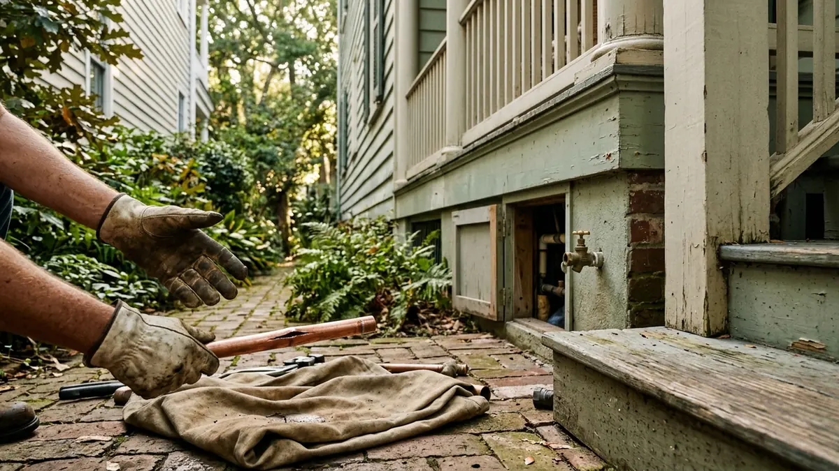 Burst pipe repair in Charleston, SC — illustrative local service scene