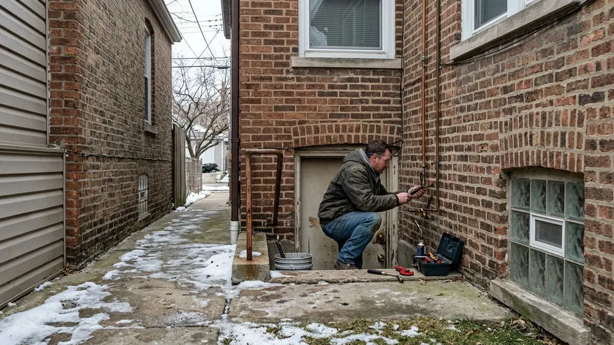 Burst pipe repair in Chicago, IL — illustrative local service scene