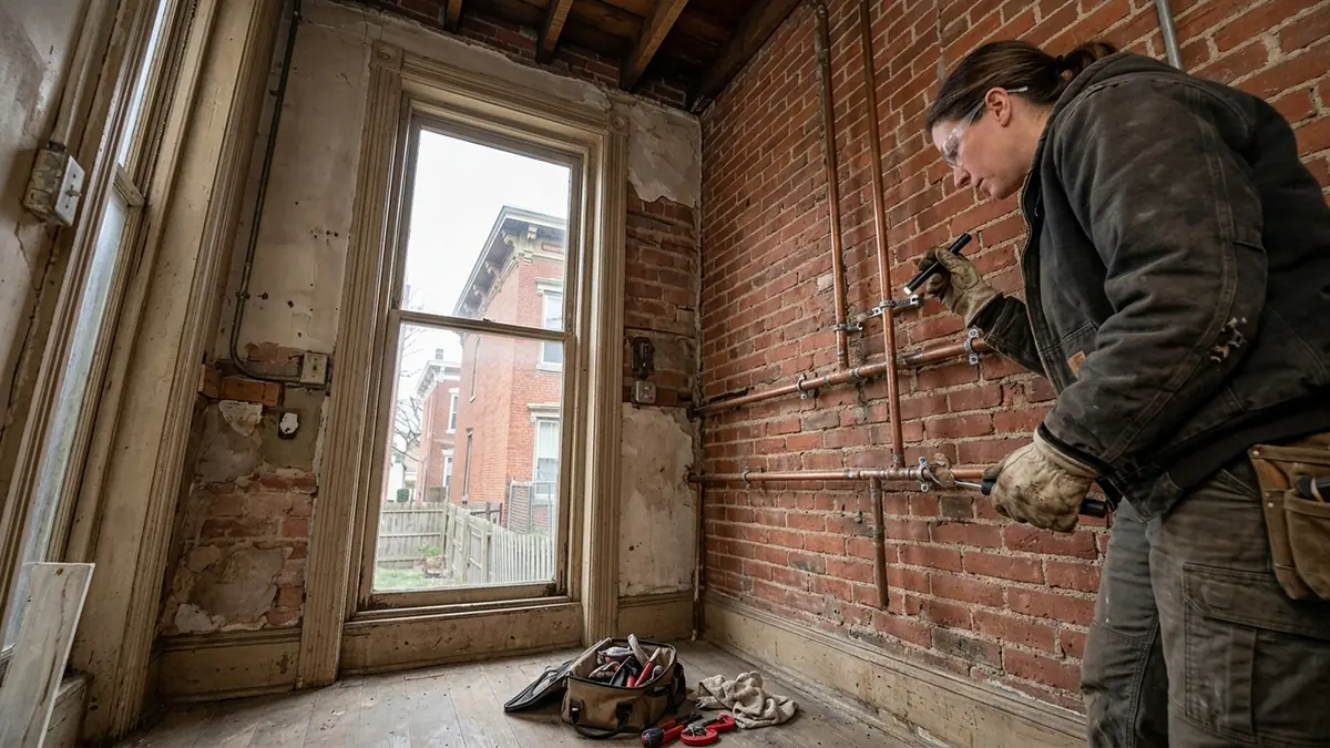 Burst pipe repair in Cincinnati, OH — illustrative local service scene