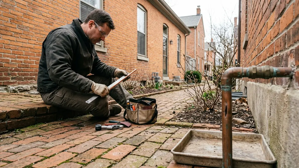 Burst pipe repair in Columbus, OH — illustrative local service scene