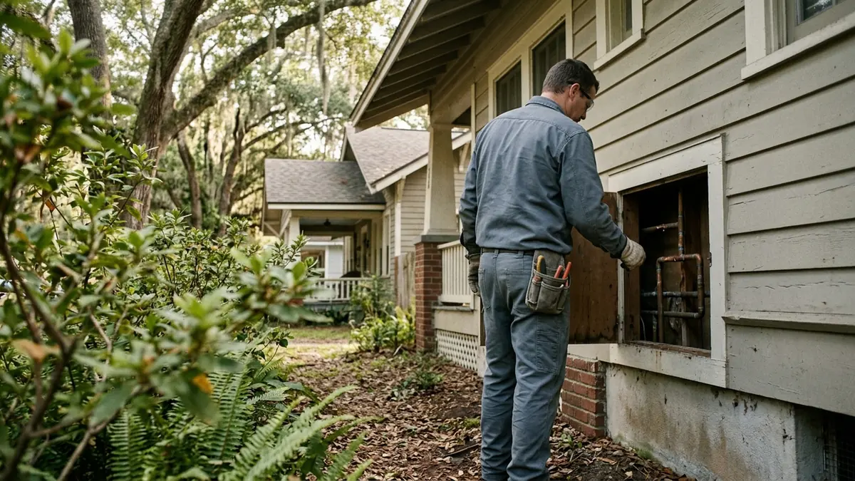 Burst pipe repair in Jacksonville, FL — illustrative local service scene