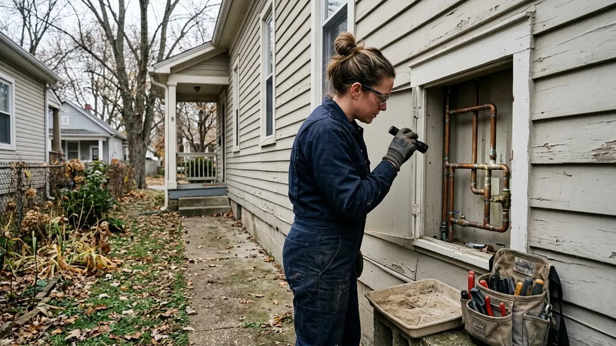 Burst pipe repair in Louisville, KY — illustrative local service scene
