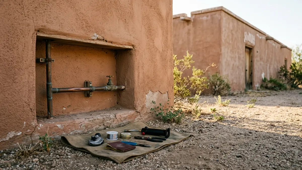 Burst pipe repair in Tucson, AZ — illustrative local service scene
